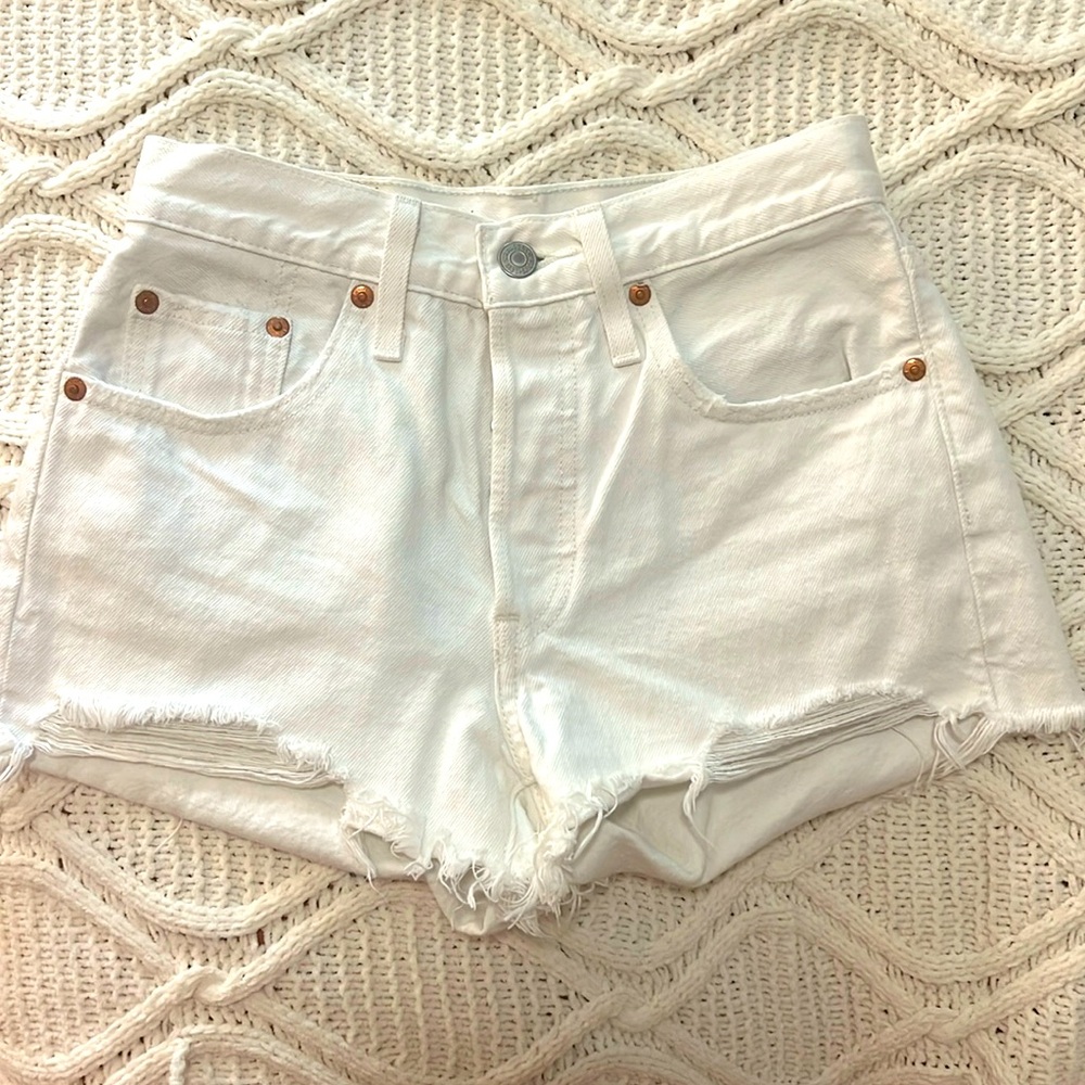 Levi’s White Shorts